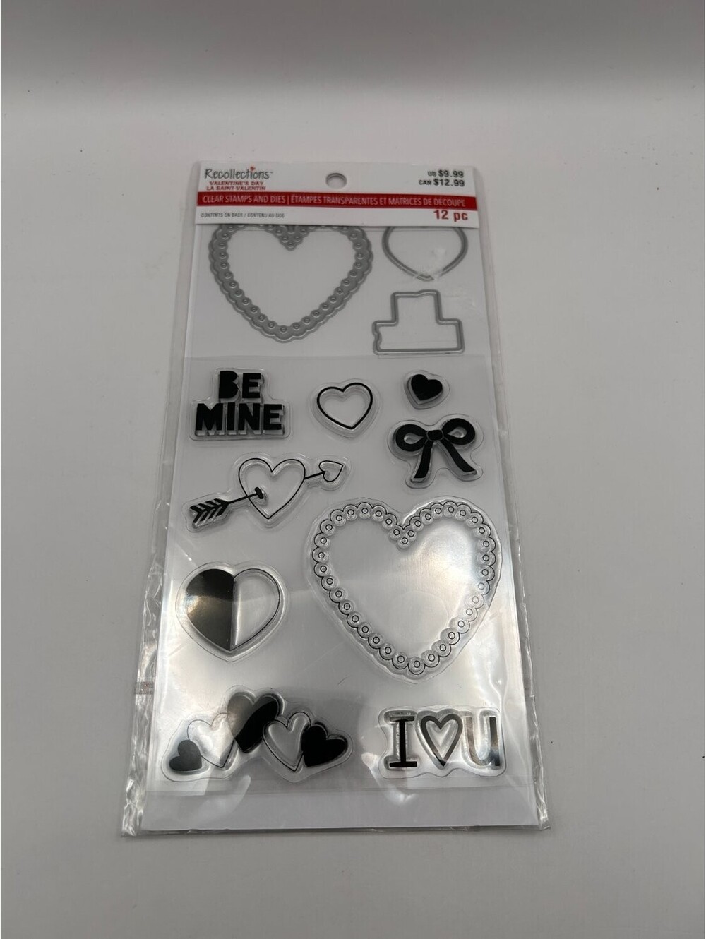 Recollections Valentine's Day Stamps And Dies Clear Set New